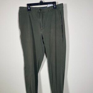 Everlane Uniform Pants Men's 32 x 32 Green Chino Straight Leg Mid Rise Slim!